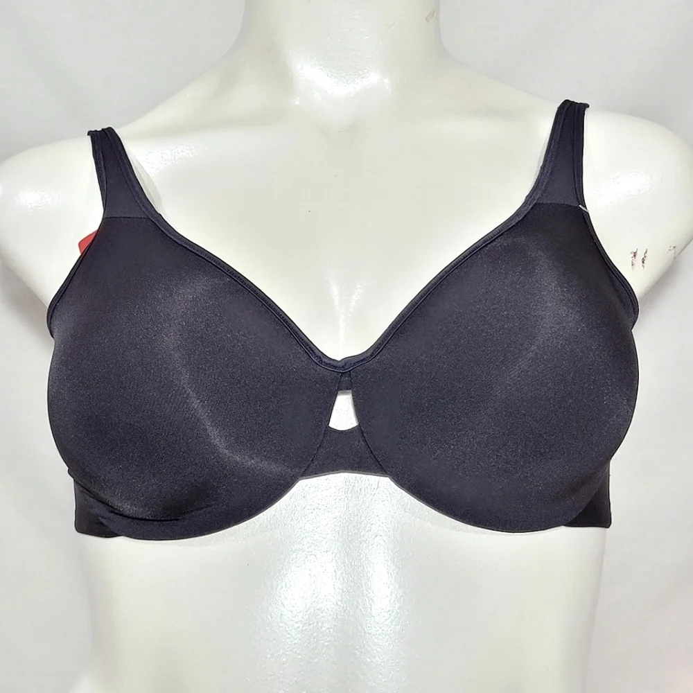36D Lilyette 904 Plunge Into Comfort Keyhole Underwire Black NWT